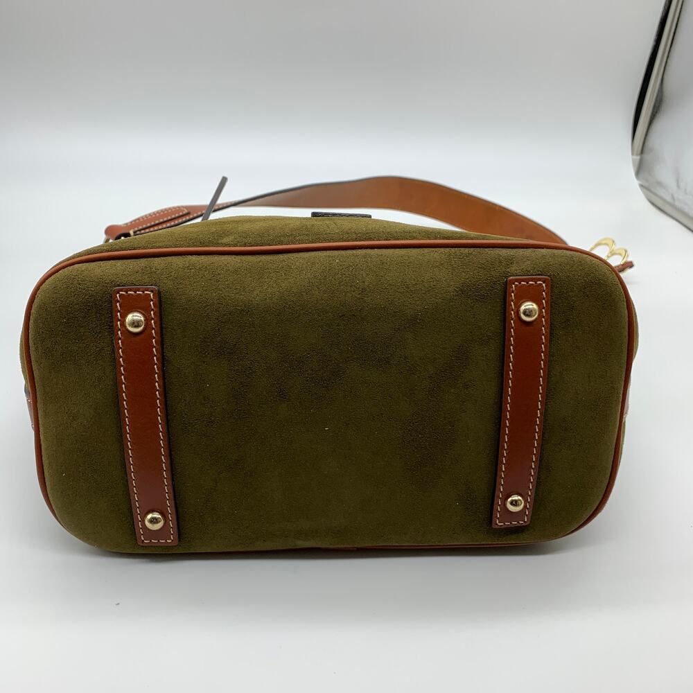 Dooney & Bourke Olive Green and Brown leather Shoulder Bag - Picture 12 of 16
